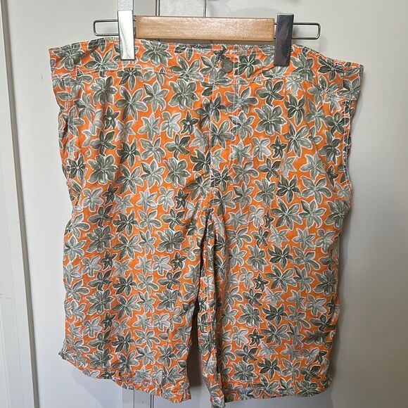 Vilebrequin - Floral Orange and Green Shorts - Picture 1 of 2